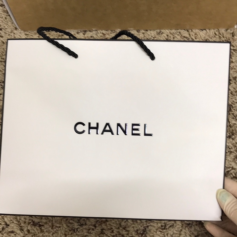 - Small Chanel paper bag 10”x7,5”x3”